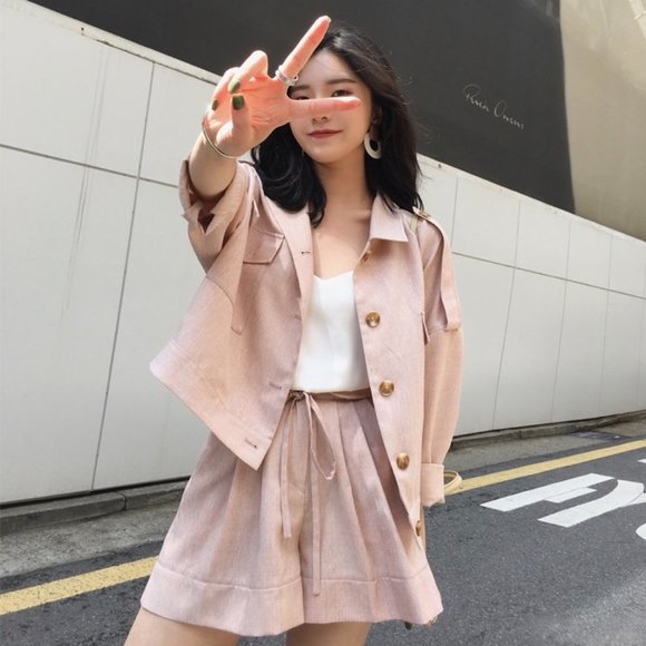 Summer Jacket and Shorts Set - Picture 1 of 7